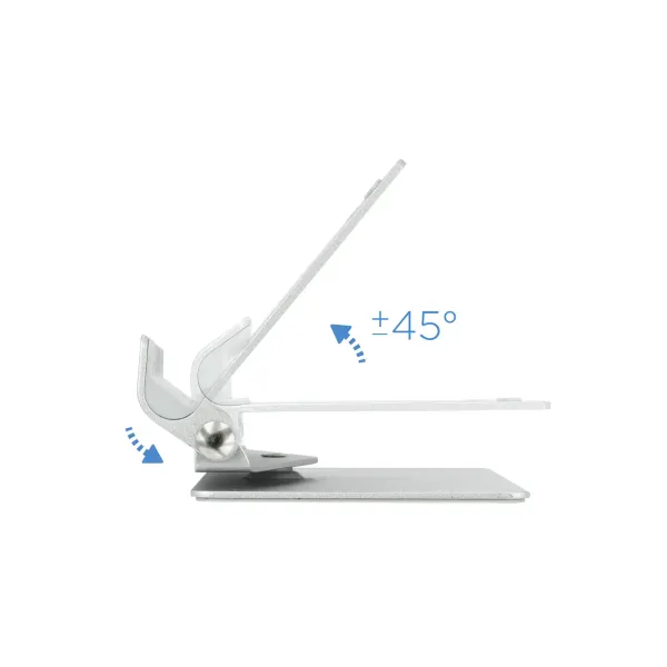 TooQ PH0002-S Soporte de Sobremesa plata para Smartphone/Tablet hasta 10" 