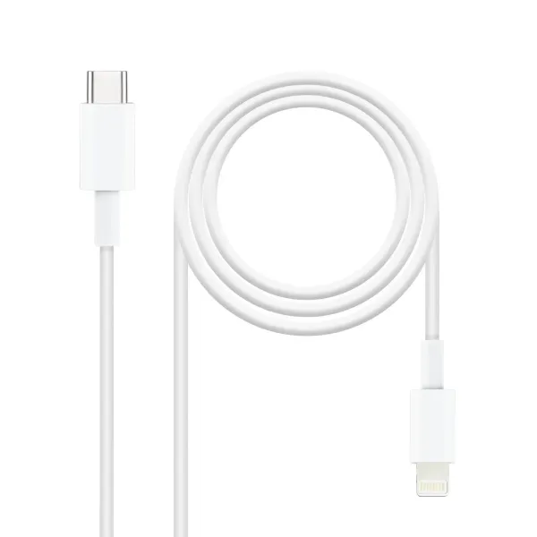 Nanocable Cable Lightning Macho a USB-C Macho 2m Blanco