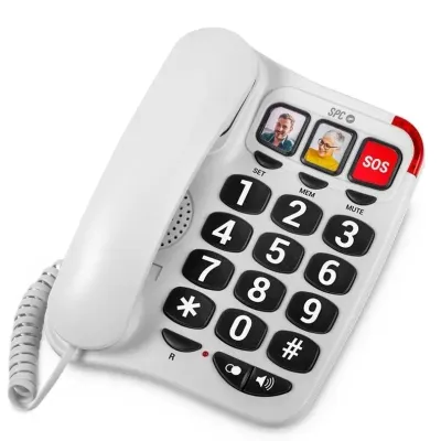 SPC Comfort Numbers 2 Teléfono Sobremesa para Mayores Blanco SPC Comfort Numbers 2 Teléfono Sobremesa para Mayores Blanco