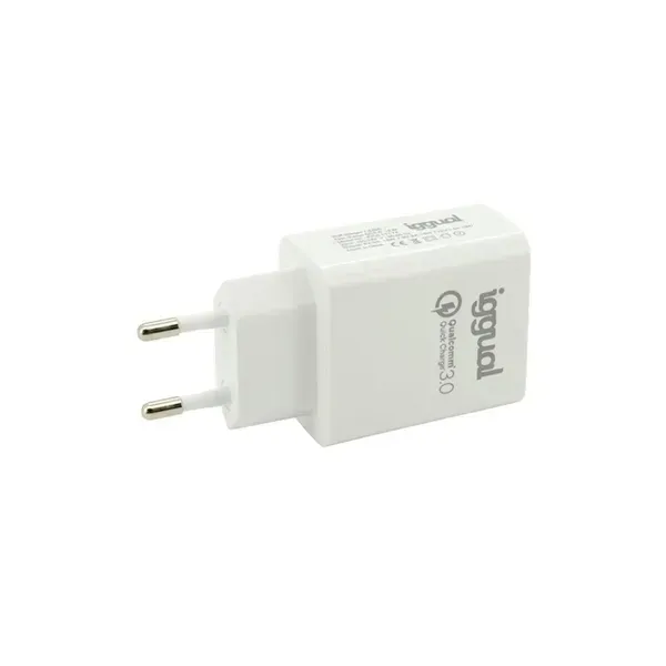 Iggual Cargador 1xUSB QuickCharge 3.0 18W 