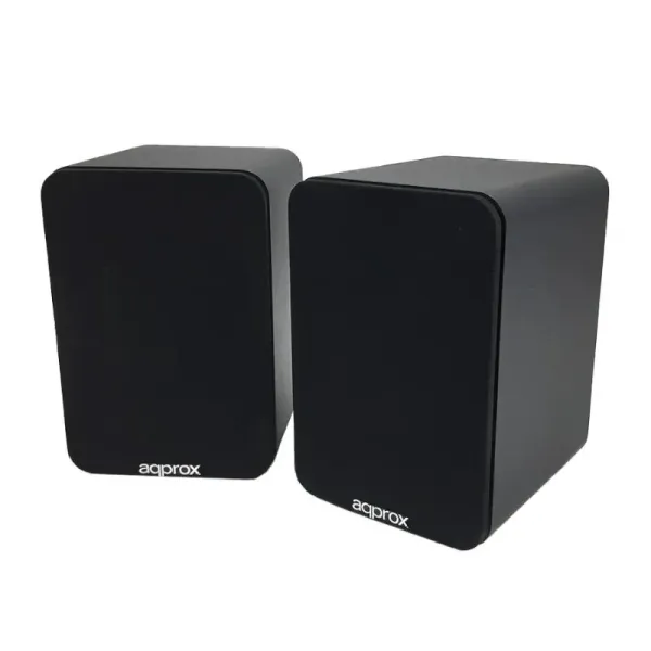 Approx APPSPK02BK Altavoces Inalámbricos Negros con 2 Soportes de Pared 