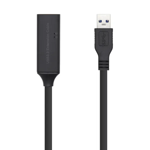Aisens Cable Alargador USB 3.0 Tipo A Macho/Hembra con Amplificador 15m Negro