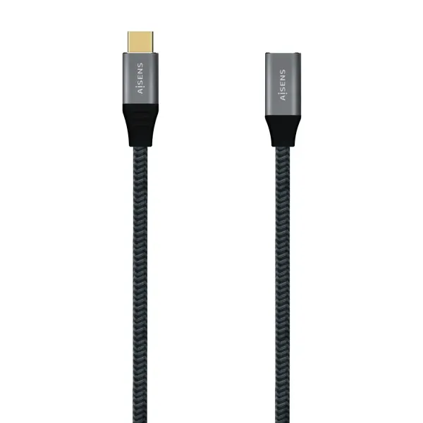 Aisens Cable Alargador USB-C 3.2 Macho/Hembra 1m Gris