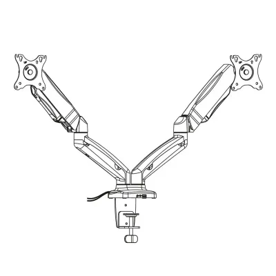 Ewent EW1516 Soporte Doble para Monitores hasta 27" VESA