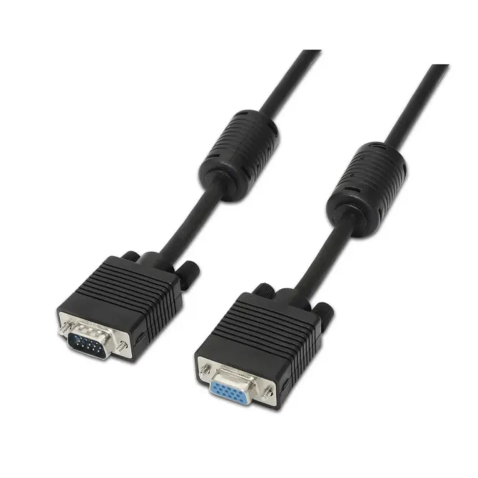 Aisens Cable SVGA con Ferrita Macho/Hembra 1.8m Negro