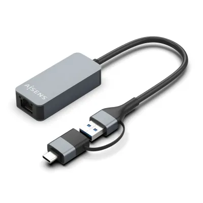 Aisens A109-0710 Adaptador USB 3.2 Gen1/RJ45 2500Mbps 15cm Gris Aisens A109-0710 Adaptador USB 3.2 Gen1/RJ45 2500Mbps 15cm Gris