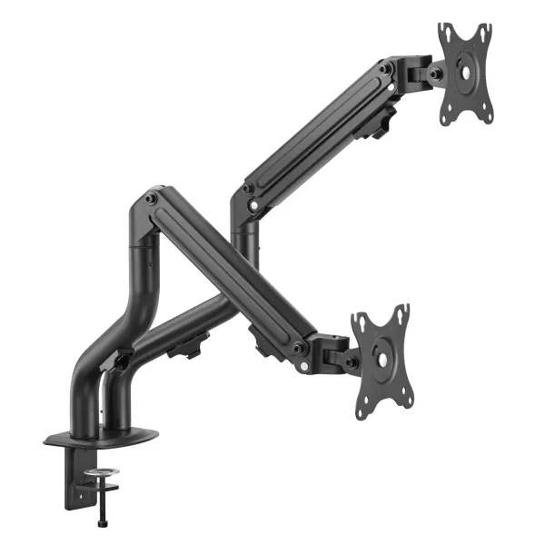 Iggual SPMP02 Soporte Brazo Inclinable/Giratorio para 2 Monitores 17" a 32" VESA 100x100 Máx 8Kg 