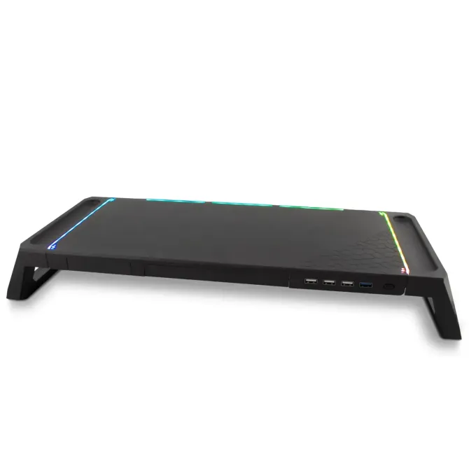 Deep Gaming SN06 Soporte para Monitor Gaming RGB con HUB USB 4