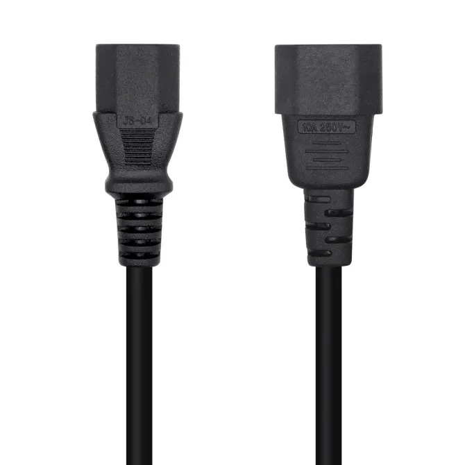 Aisens Cable de Alimentación C13 a C14 Hembra/Macho 3m Negro