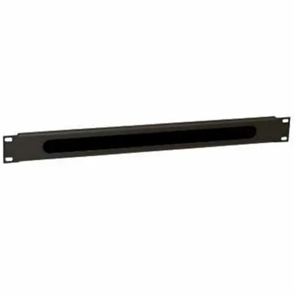 WP Guía Cable con Cepillo 1U RAL 9005 Negro