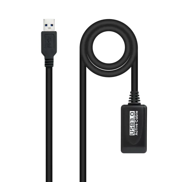 Nanocable Prolongador Amplificado USB 3.0 A/M-A/H 5m Negro