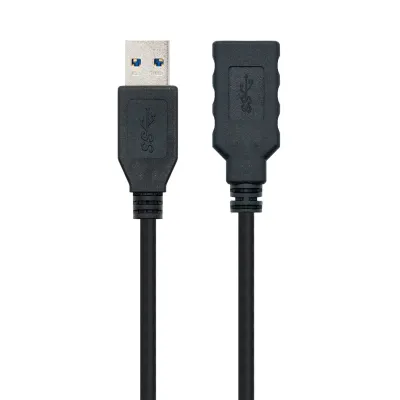 Cable USB 3.0 USB AM/AH Alargador 2m Negro Cable USB 3.0 USB AM/AH Alargador 2m Negro