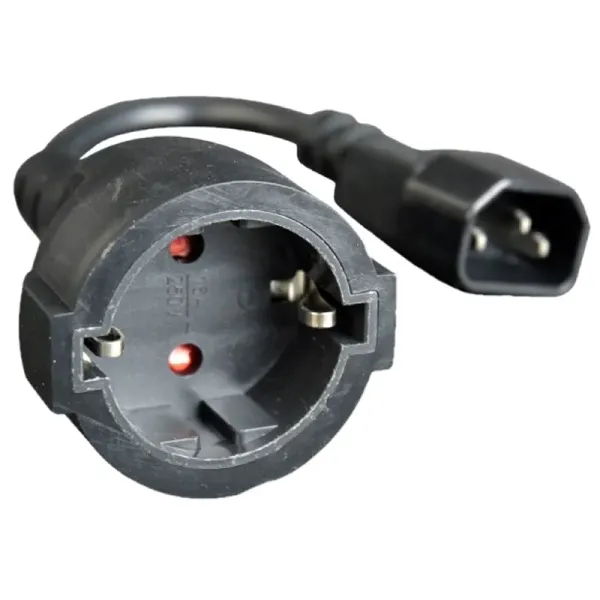 Gembird PC-SFC14M-01 Cable Adaptador de Alimentación C14 a Schuko Macho/Hembra 0.15m 