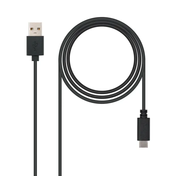 Nanocable Cable USB 2.0 Tipo C a USB Tipo A Macho/Macho 0.5m Negro