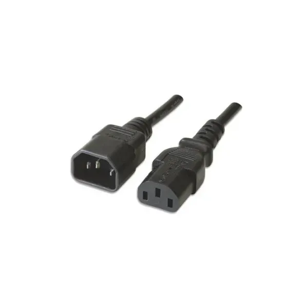 Ewent Cable de Alimentación Alargador C14 a C13 Macho/Hembra 1.8m Negro 