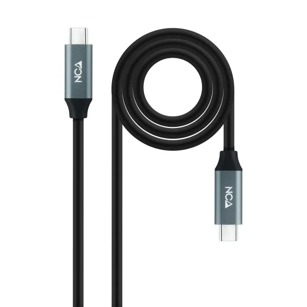 Nanocable Cable USB-C 3.2 Macho/Macho 1.5m Gris/Negro
