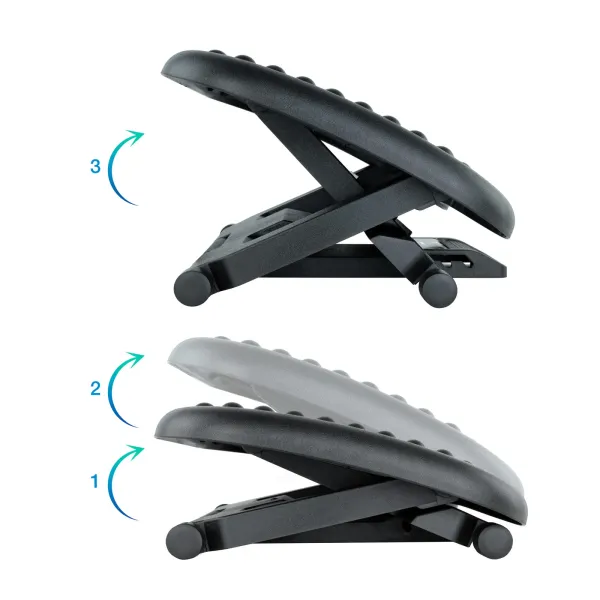 TooQ TQFR0603-B Reposapiés Ajustable/Inclinable
