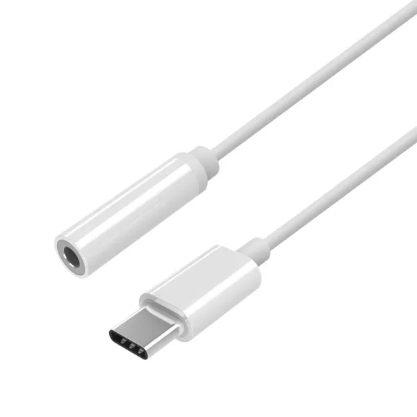 Aisens Adaptador USB-C Macho a Jack 3.5mm Hembra 15cm Blanco
