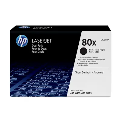 HP 80X Multipack Ahorro Tóner 2x Alta Capacidad Negro Original HP 80X Multipack Ahorro Tóner 2x Alta Capacidad Negro Original