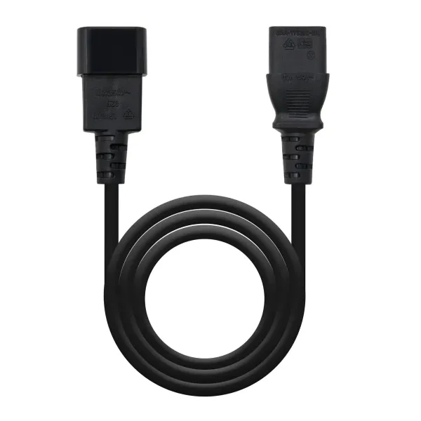 Nanocable Cable de Alimentación CPU C13 Hembra/C14 Macho 3m Negro 