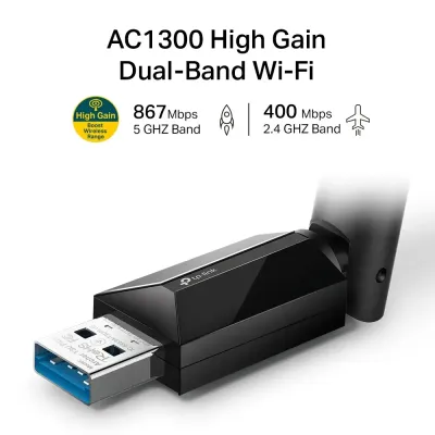 TP-Link Archer T3U Plus Adaptador USB Inalámbrico Banda Dual TP-Link Archer T3U Plus Adaptador USB Inalámbrico Banda Dual