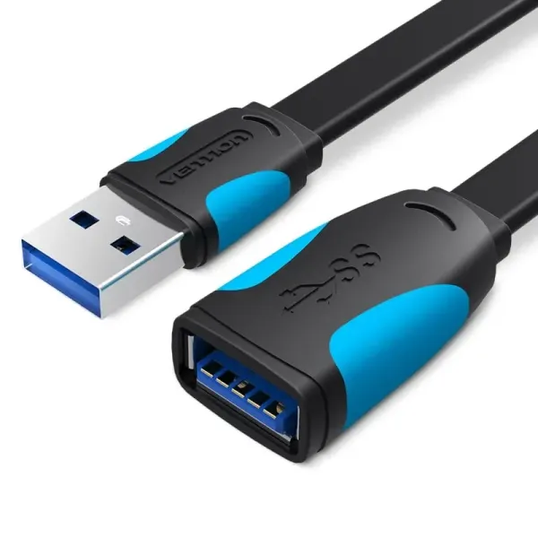 Cable Alargador USB 3.0 Vention VAS-A13-B200/ USB Macho - USB Hembra/ 5Gbps/ 2m/ Negro y Azul