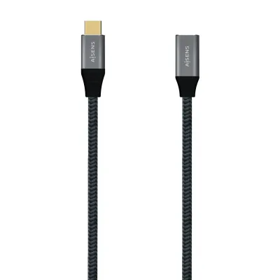 Aisens Cable Alargador USB-C 3.2 Macho/Hembra 1m Gris
