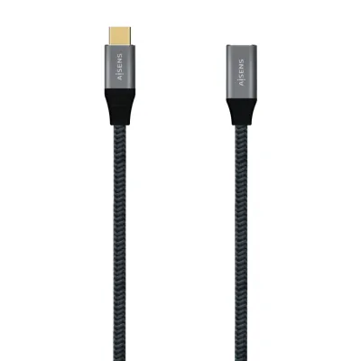 Aisens Cable Alargador USB-C 3.2 Macho/Hembra 1m Gris