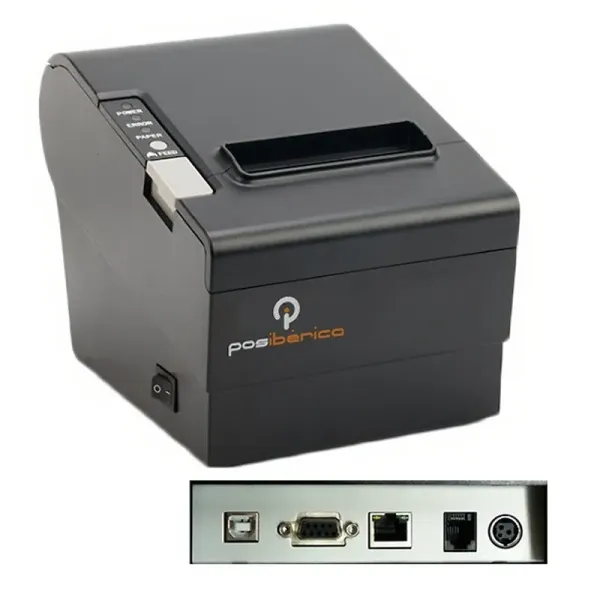 Posiberica P80 Plus Impresora Tickets USB Negra