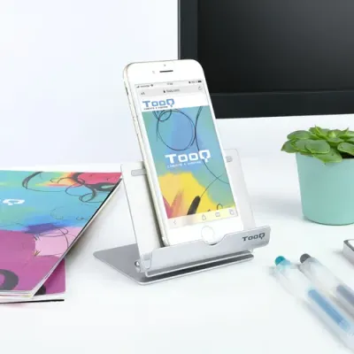 TooQ PH0002-S Soporte de Sobremesa plata para Smartphone/Tablet