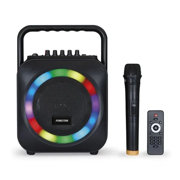 Fonestar BOX-35LED Altavoz Bluetooth con Karaoke 35W Negro 