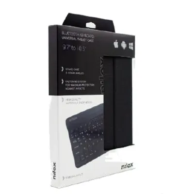 Nilox NXKB01 Funda Bluetooth Negra para Tablets hasta 10.5"