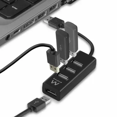 Ewent Mini-Hub 4 Puertos USB 2.0