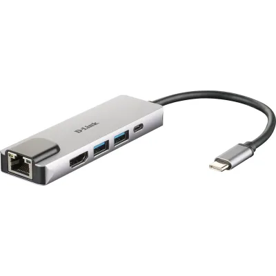 D-Link DUB-M520 Hub 5 en 1 HDMI 4K/RJ45/USB 3.0/USB-C D-Link DUB-M520 Hub 5 en 1 HDMI 4K/RJ45/USB 3.0/USB-C