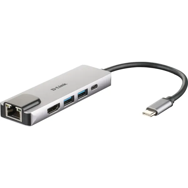 D-Link DUB-M520 Hub 5 en 1 HDMI 4K/RJ45/USB 3.0/USB-C