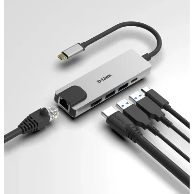 D-Link DUB-M520 Hub 5 en 1 HDMI 4K/RJ45/USB 3.0/USB-C D-Link DUB-M520 Hub 5 en 1 HDMI 4K/RJ45/USB 3.0/USB-C