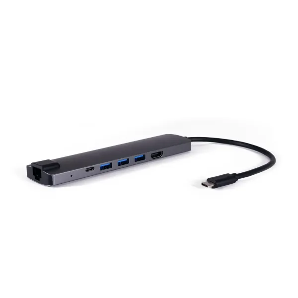 Coolbox Hub USB-C MiniDOCK 9 Puertos RJ45/HDMI/3xUSB3.0/microSD/SD/USB-C Plateado