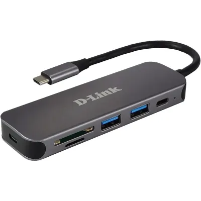 D-Link DUB-2325 Hub 5-in-1 USB-C Card Reader Negro D-Link DUB-2325 Hub 5-in-1 USB-C Card Reader Negro
