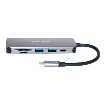 D-Link DUB-2325 Hub 5-in-1 USB-C Card Reader Negro D-Link DUB-2325 Hub 5-in-1 USB-C Card Reader Negro