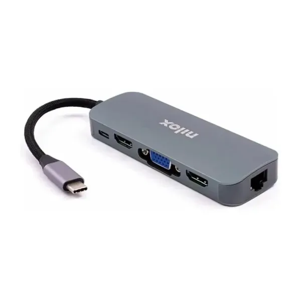 Nilox Docking Station USB 3.0/HDMI/VGA/RJ-45/USB-C