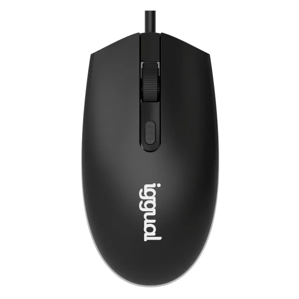 Iggual ratón óptico com-led-1600dpi negro