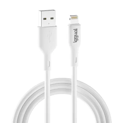 Iggual cable usb-a/lightning 100 cm blanco
