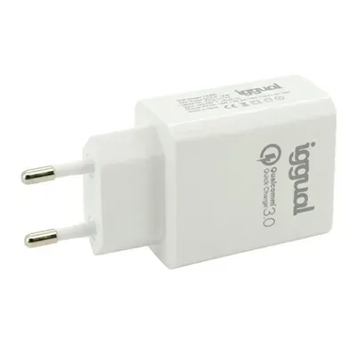 Iggual Cargador 1xUSB QuickCharge 3.0 18W