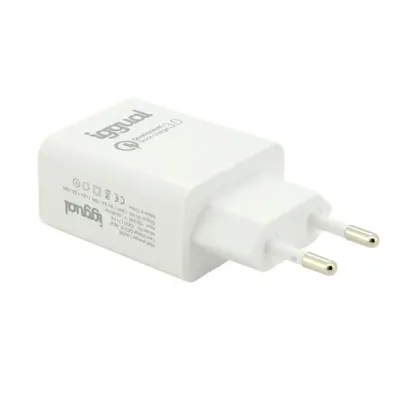 Iggual Cargador 1xUSB QuickCharge 3.0 18W