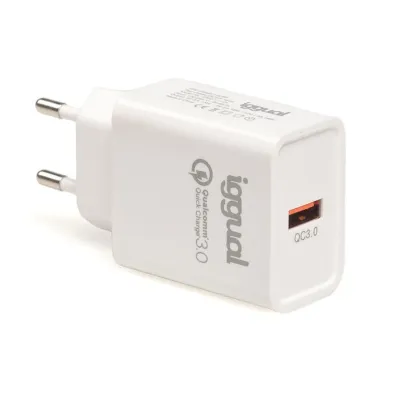Iggual Cargador 1xUSB QuickCharge 3.0 18W