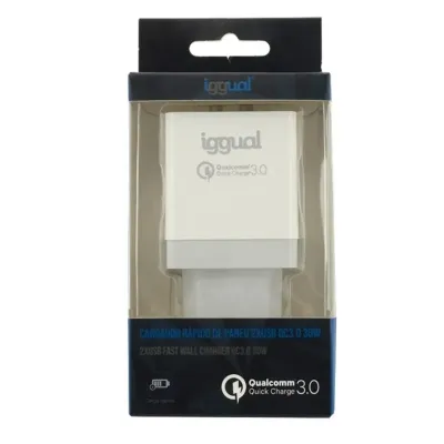 Iggual Cargador 2xUSB Quickcharge 3.0 30W Iggual Cargador 2xUSB Quickcharge 3.0 30W