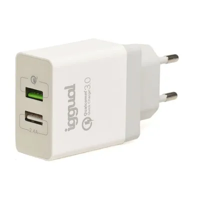 Iggual Cargador 2xUSB Quickcharge 3.0 30W Iggual Cargador 2xUSB Quickcharge 3.0 30W