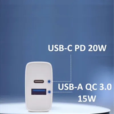Ewent EW1321 Cargador de Pared USB-C Quick Charge 3.0 20W Ewent EW1321 Cargador de Pared USB-C Quick Charge 3.0 20W