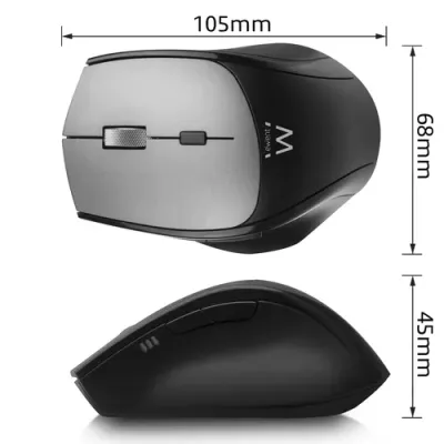 Ewent Ratón Inalámbrico Dual con Click Silencioso 2400DPI Negro