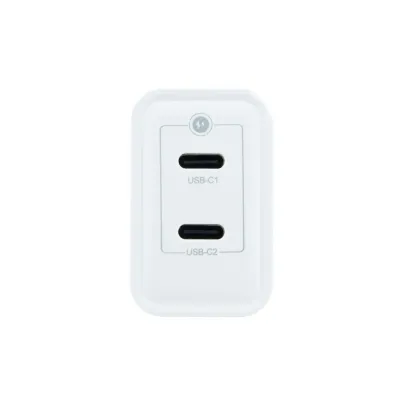 CoolBox Cargador USB-C Doble de 35W con tecnología GaN QC3.0 (